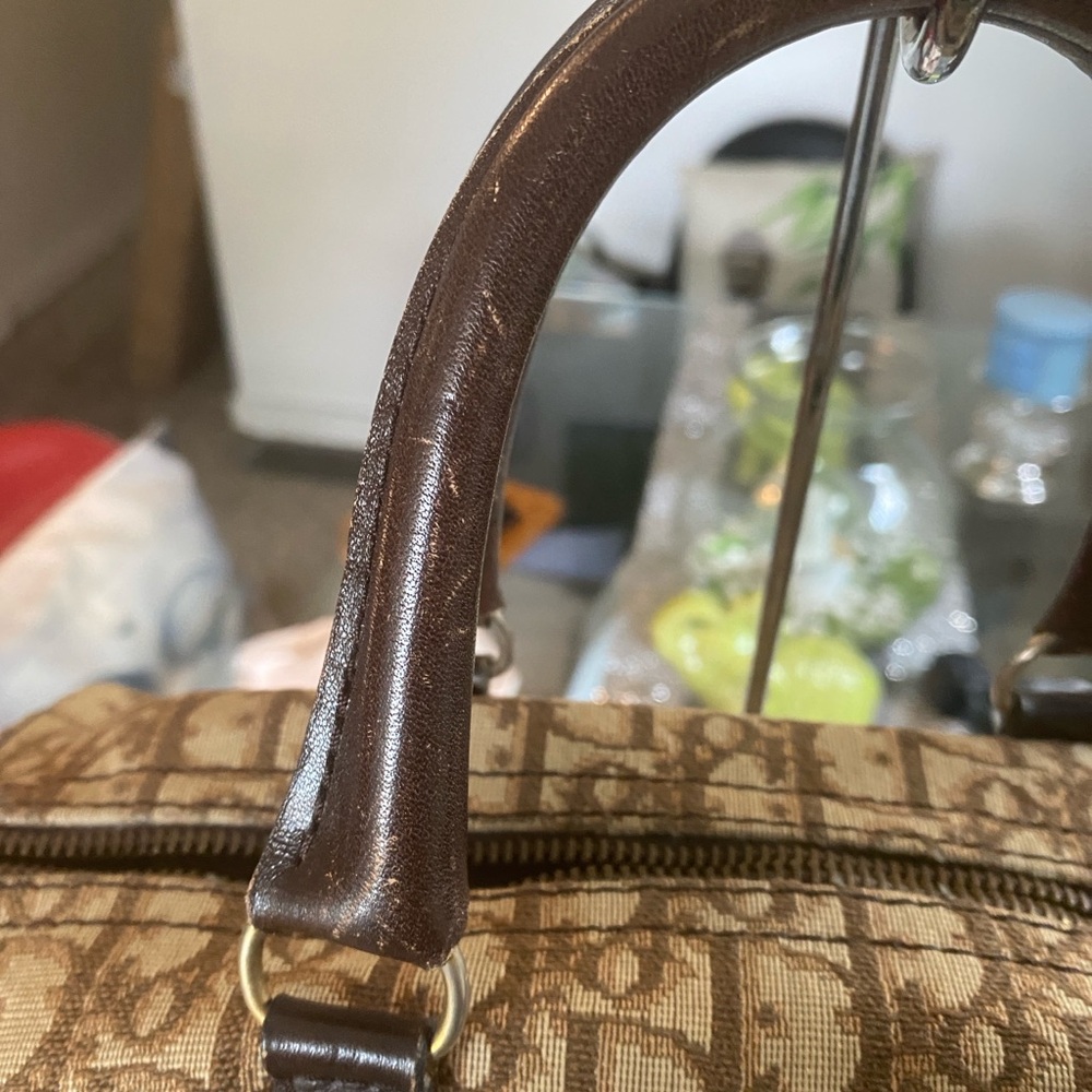 (Authentic)Christian Dior Beige Monogram Tote - Picture 11 of 13